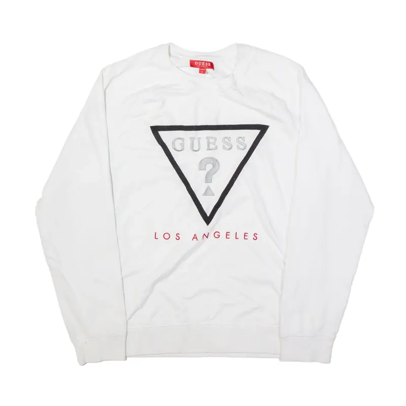 GUESS Sweatshirt White Womens L