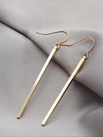 Geometric Design  Dangle Earrings, Elegant Long Barrel Shaped Drop Earrings for Women, Fashion Jewelry for Clothing Decor, Tr...