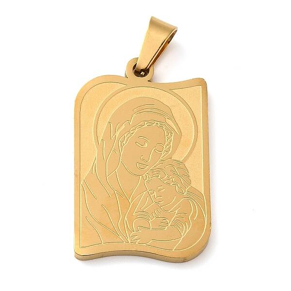 Mother's Day Theme PVD Vacuum Plating 304 Stainless Steel Pendants
