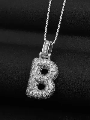 Fashion Rhinestone Decor Letter Pendant Necklace for Party, Daily Clothing Decor, Summer Trendy All-match & Exquisite Jewelry...