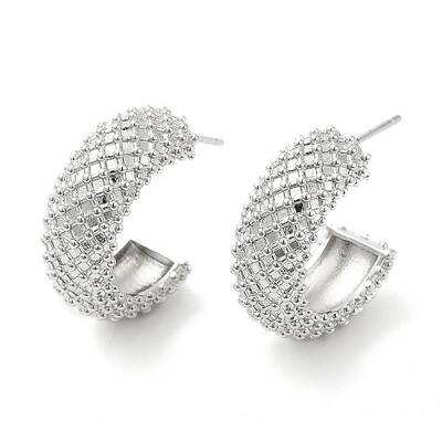 Rack Plating Brass Round Stud Earrings for Women
