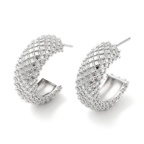 Rack Plating Brass Round Stud Earrings for Women