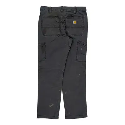 Carhartt Double Knee Carpenter Trousers - 33W 30L Grey Cotton Blend | Size: 33″ waist
