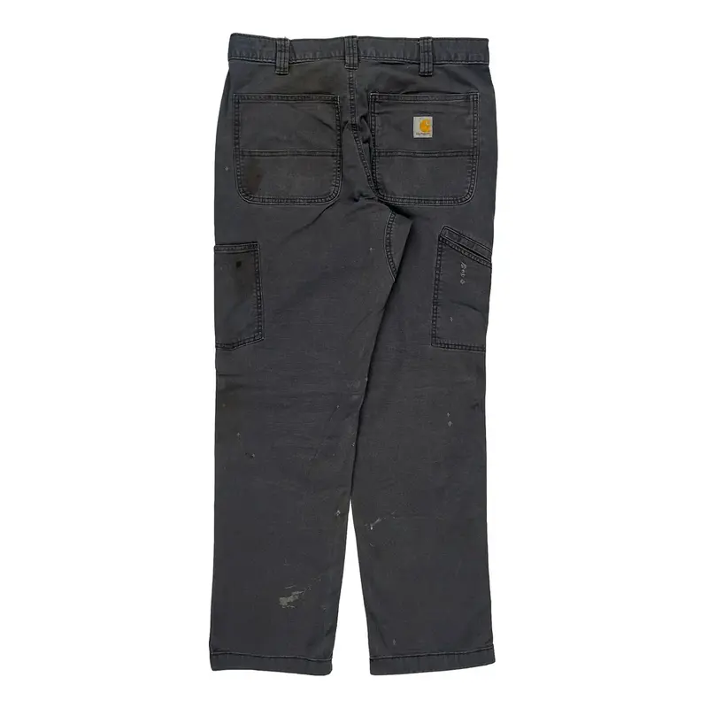 Carhartt Double Knee Carpenter Trousers - 33W 30L Grey Cotton Blend | Size: 33″ waist