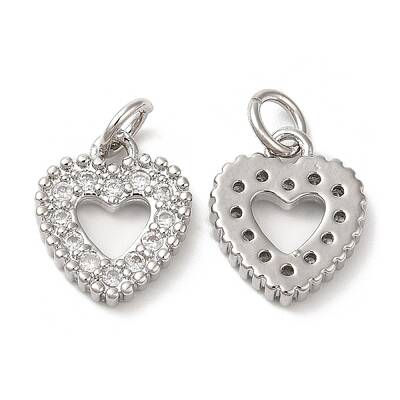 Eco-Friendly Brass Micro Pave Cubic Zirconia Pendants