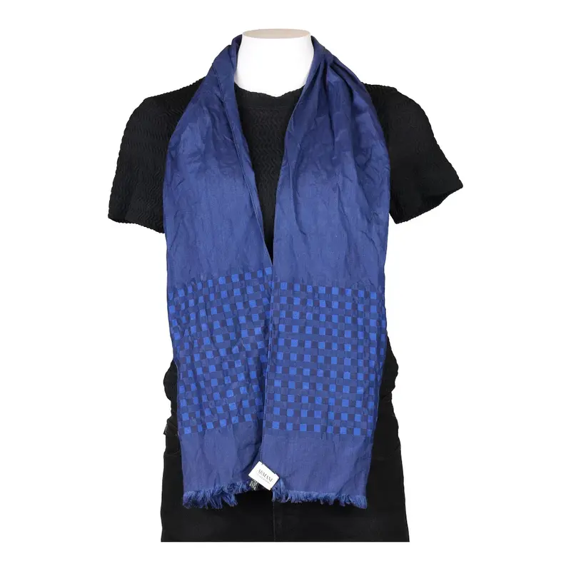 Armani Scarf - No Size Blue Silk Blend