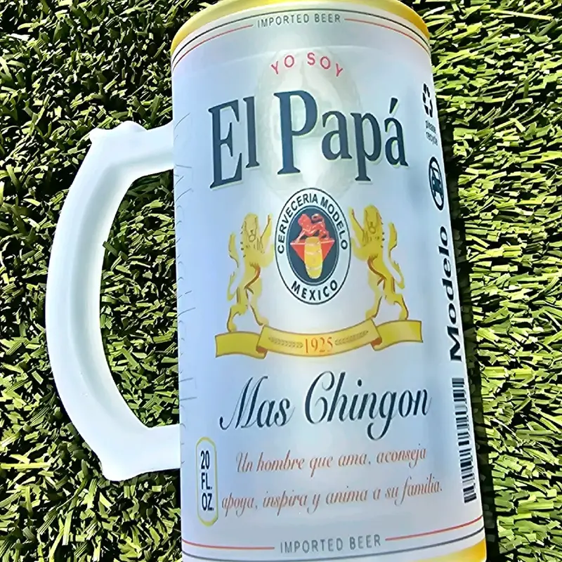 Tarro cervecero 16oz / El papá mas Chingon