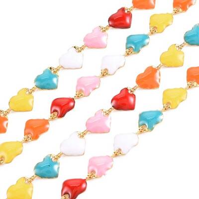 Ion Plating(IP) 304 Stainless Steel Heart Link Chains