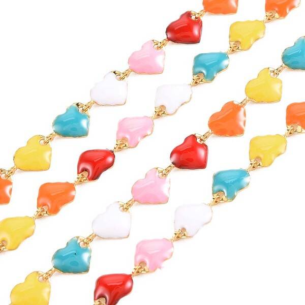 Ion Plating(IP) 304 Stainless Steel Heart Link Chains