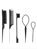 Hair Styling Comb Set, Hair Styling Tool Set, Including Hair Comb, Pointed Tail Comb, Eyebrow Brush, and Hair Pin, Profession...