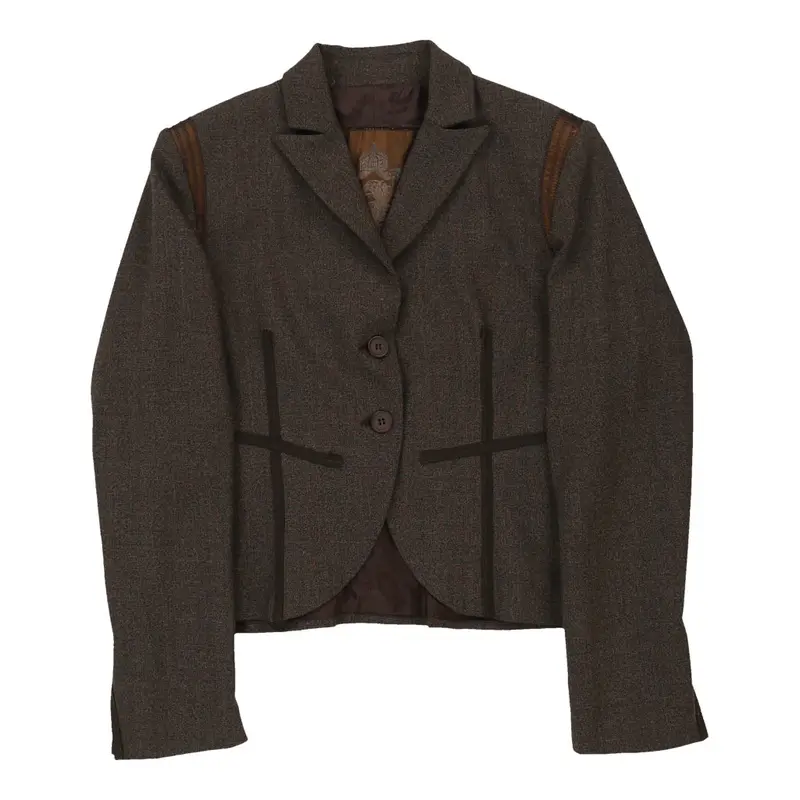 Andrea Rosati Blazer - Medium Brown Polyester Blend