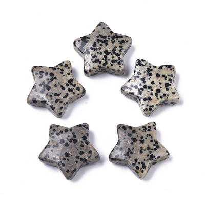 Natural Dalmatian Jasper Star Shaped Worry Stones