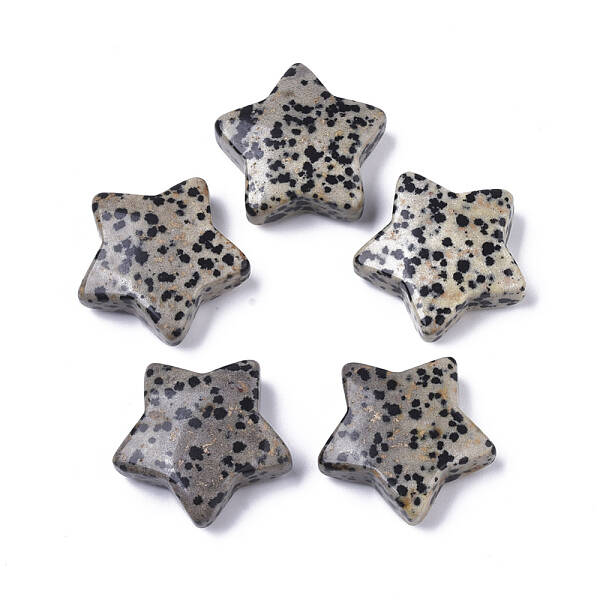 Natural Dalmatian Jasper Star Shaped Worry Stones