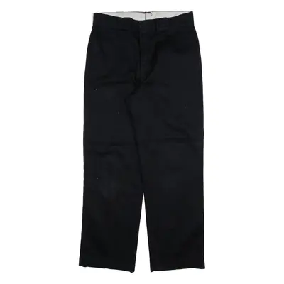 DICKIES Mens Trousers Black Regular Straight W32 L30