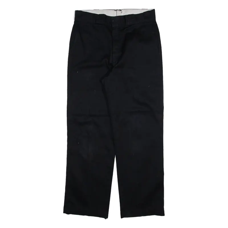 DICKIES Mens Trousers Black Regular Straight W32 L30