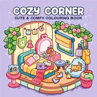 Cozy Corner Colouring Book, 1 Count Cute Cartoon Colouring Book, Diy Painting Book for Adults & Teens, Perfect Gift for Holid...