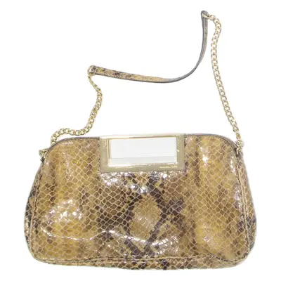 MICHAEL KORS Womens Shoulder Bag Brown Leather 90s