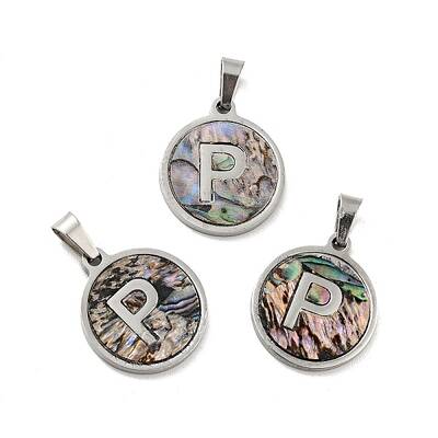 304 Stainless Steel with Paua Shell Pendants