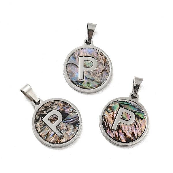 304 Stainless Steel with Paua Shell Pendants