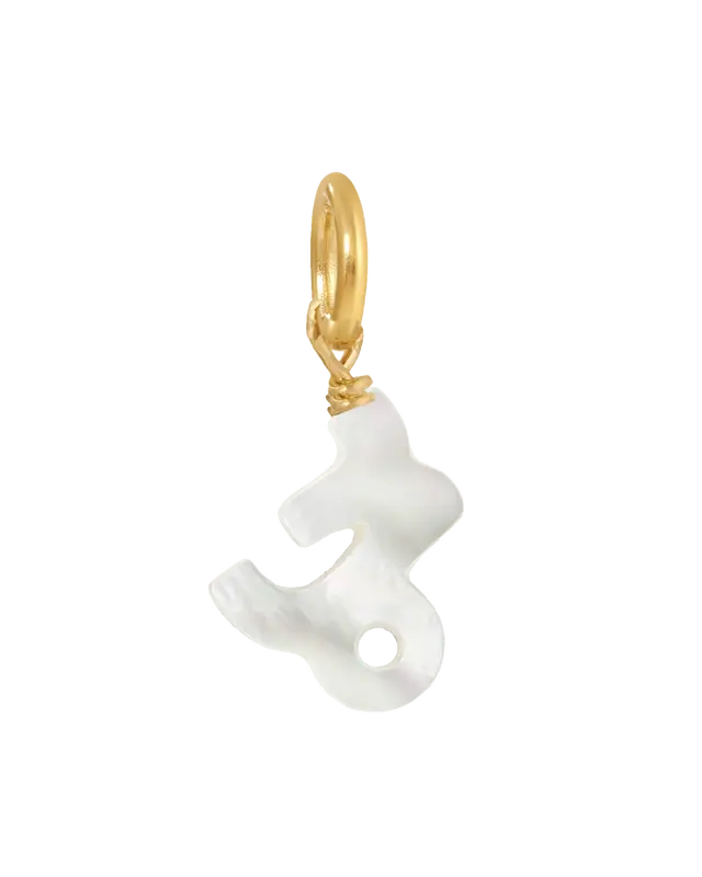MOP Zodiac Charm | Metal Color: Gold | Sign: Capricorn
