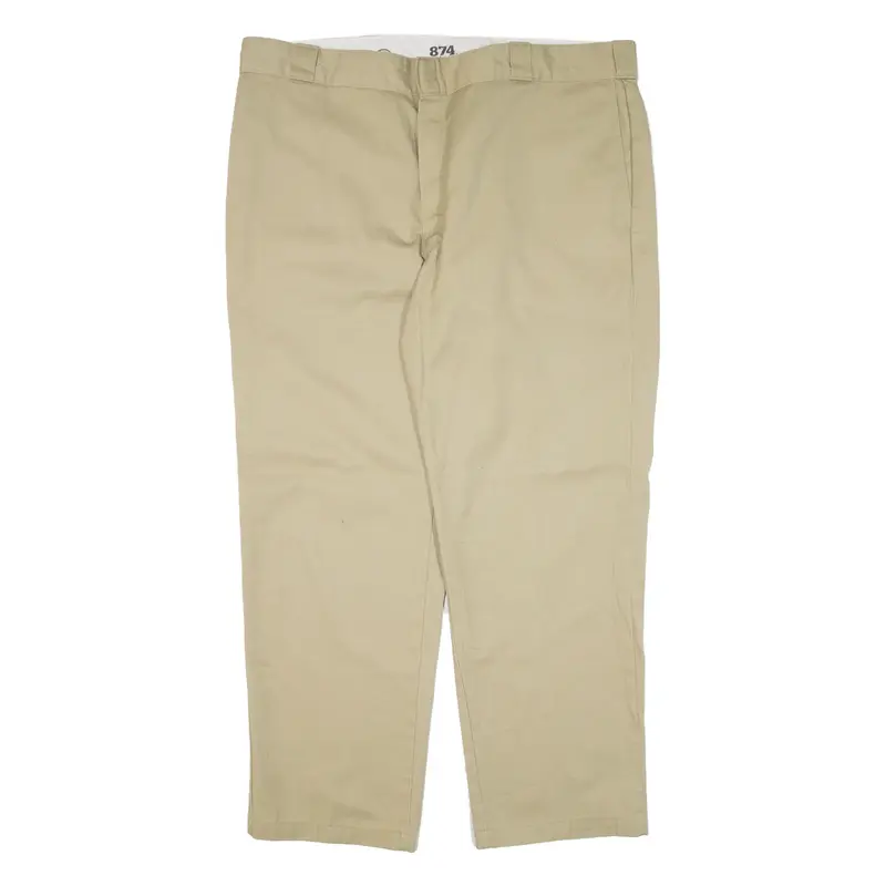 DICKIES 874 Workwear Mens Trousers Beige Regular Straight W42 L30