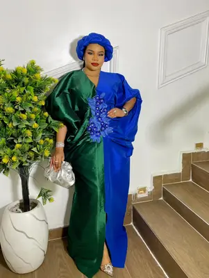 MAJESTIC BLOOM KAFTAN (GREEN/BLUE)