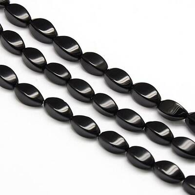 Natural Twist Obsidian Beads Strands