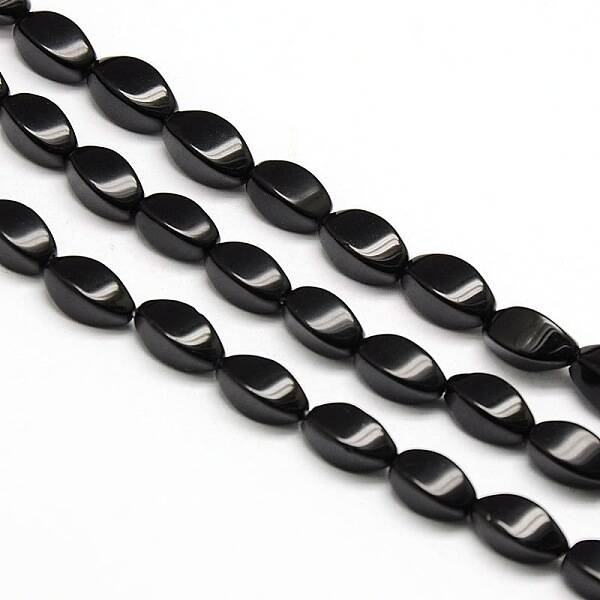 Natural Twist Obsidian Beads Strands