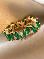 Rhinestone Decorated Rings for Women, Fashion Jewelry for Party, Daily Clothing Decor, Trendy All-match & Exquisite Wedding P...