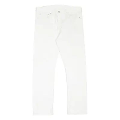 LEVI'S 513 Jeans Mens White Slim Straight W36 L32