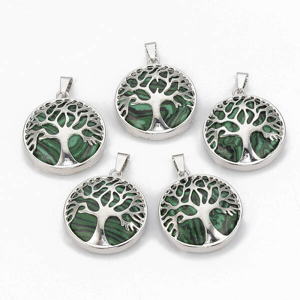 Synthetic Malachite Pendants