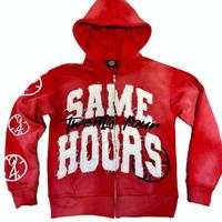 Y2K Harajuku Letter Hooded Sweatshirt for Men - Red, Tops, Casual Regular Fit, Designer Clothing, Plus Size, Cool Clothes str...