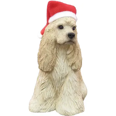 Sandicast Sitting Buff Cocker Spaniel Christmas Ornament