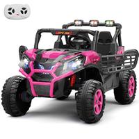 XJD 12V/24V 7AH Ride On Electric Truck Car for Kids w/Parent Remote Control, Spring Suspension, LED Lights, AUX Port, Gift fo...