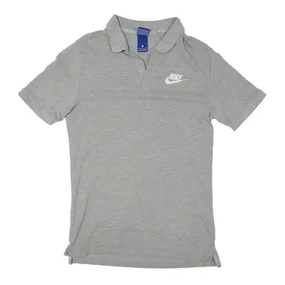 NIKE Polo Shirt Grey Short Sleeve Mens S