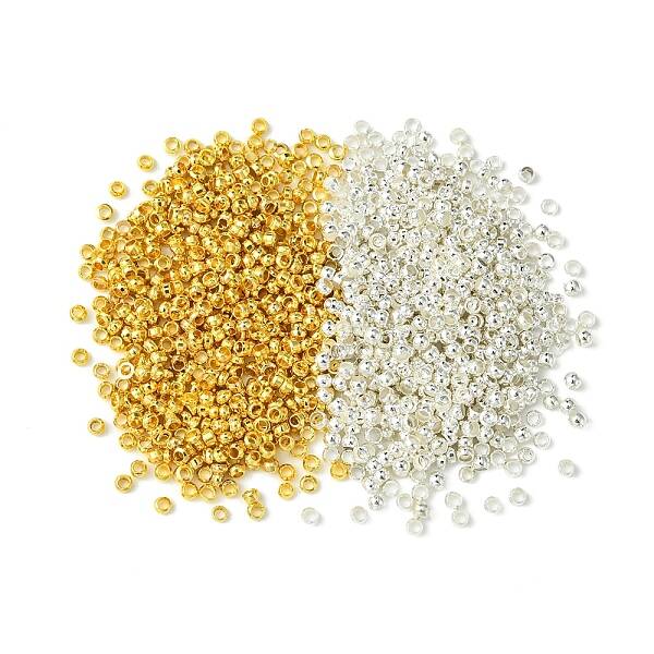 1200Pcs 2 Colors Brass Crimp Beads