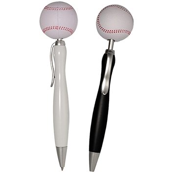 150 Customized Baseball Top Click Pen - Stress Reliever