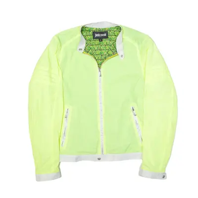 JUST CAVALLI Neon Lined Shell Jacket Yellow Mens M
