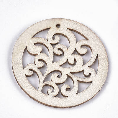Undyed Wood Big Pendants