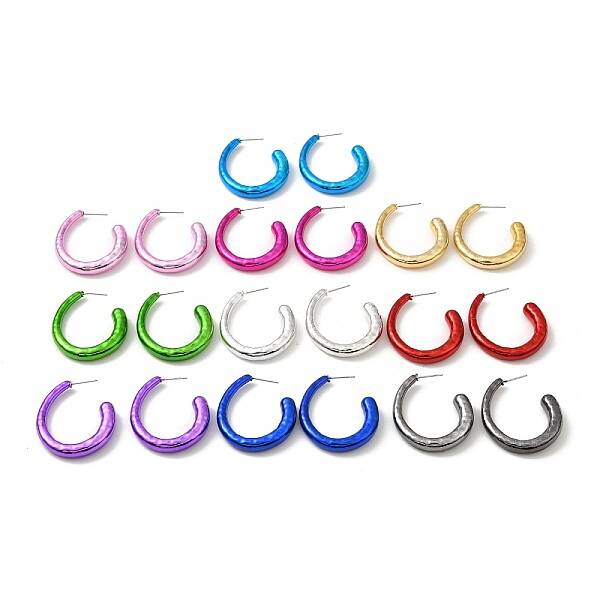 Ring Acrylic Stud Earrings