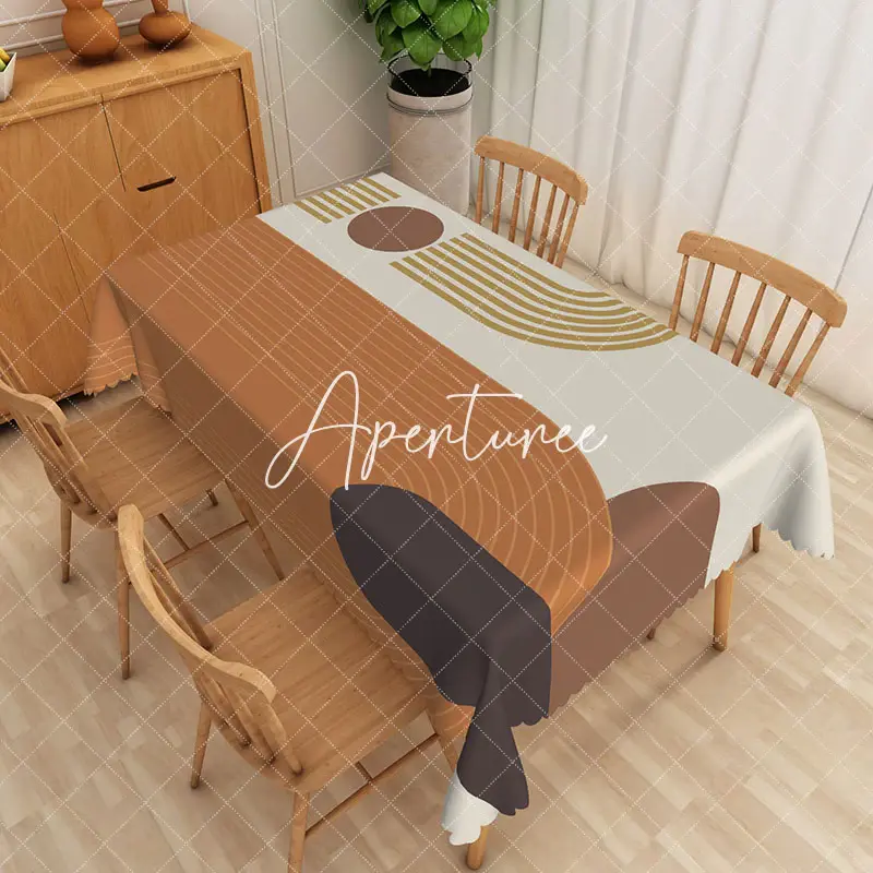 Aperturee Striped Gold White National Flag Inspired Tablecloth, 52 x 70 inch, 30.82 USD, rectangle tablecloths, ZJY04929-A