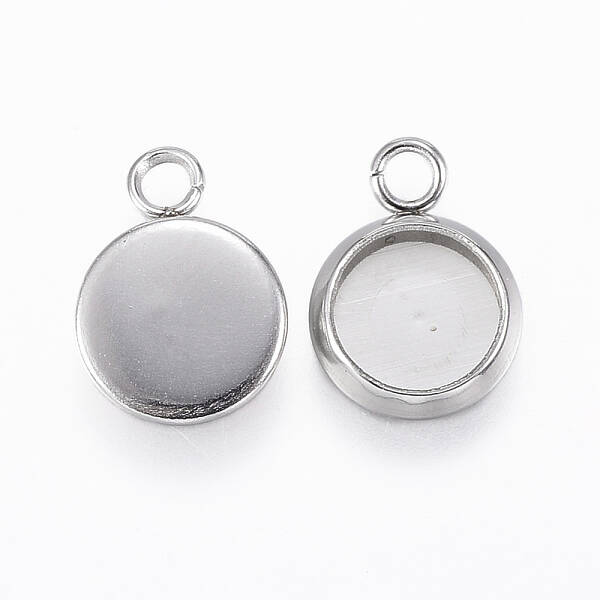 Tarnish Resistant 304 Stainless Steel Pendant Cabochon Settings