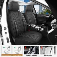 Luxury Faux Leather&Fabric Car Seat Covers,Breathable 3D Foam Back Support, Universal Seat Covers for Cars,Trucks,SUVs, Front...