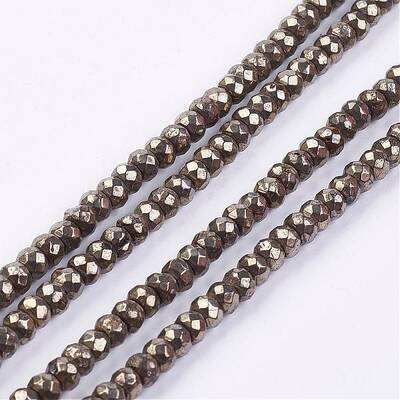 Natural Pyrite Bead Strands