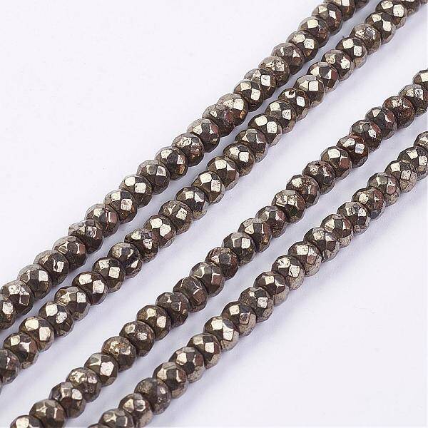 Natural Pyrite Bead Strands