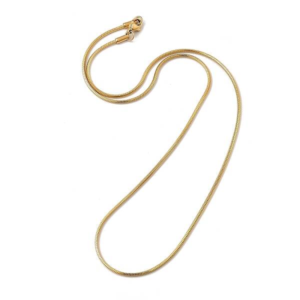 Ion Plating(IP) 304 Stainless Steel Square Snake Chain Necklaces