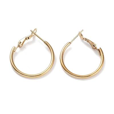 Ring 304 Stainless Steel Hoop Earrings for Women Men