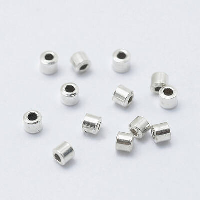 DanLingJewelry 925 Sterling Silver Crimp Beads
