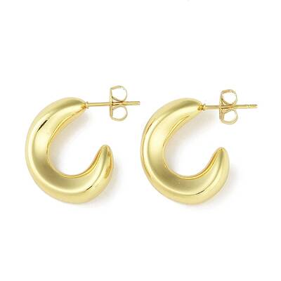 Ion Plating(IP) 304 Stainless Steel Stud Earrings for Women