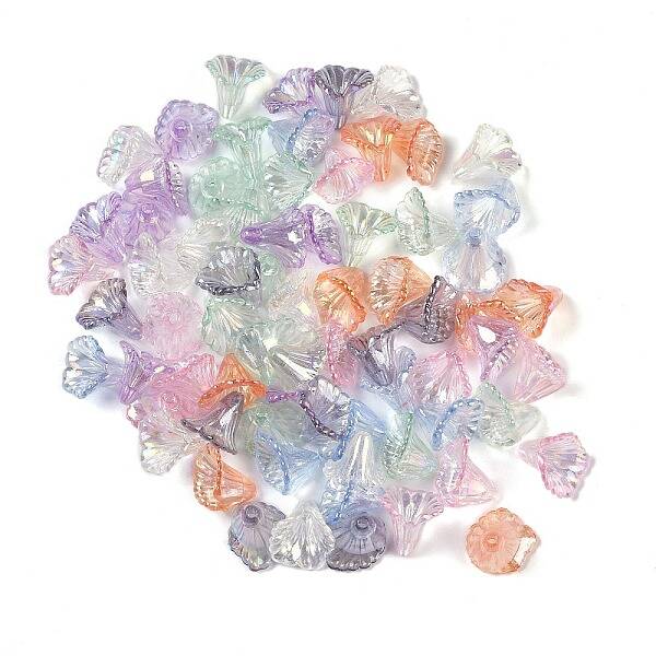 Plated AB Acrylic Beads Cap